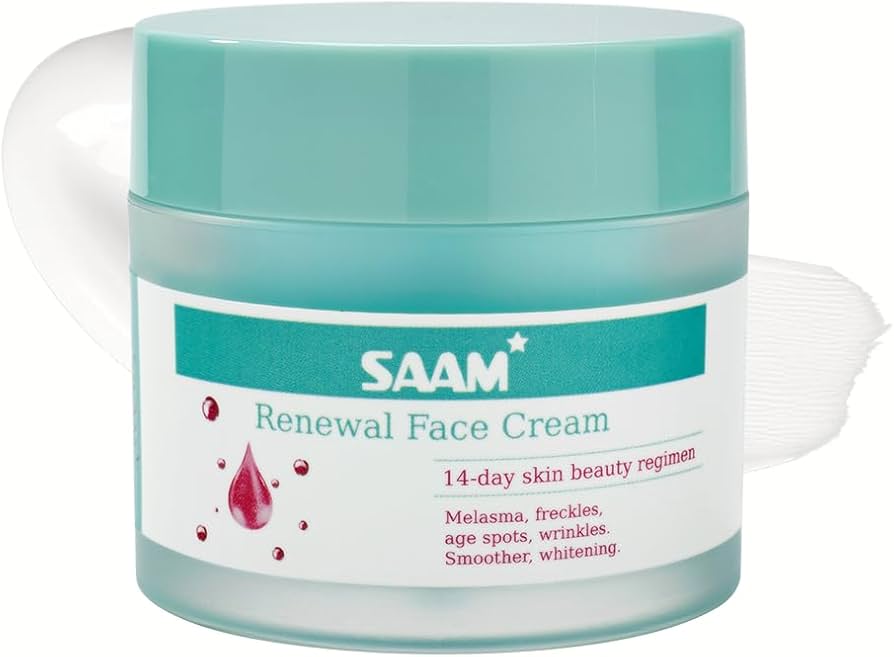 Saam Renewal Face Cream | Melasma, Freckles, Age Spots & Dark Spots | With Alpha Arbutin and Kojic Acid | 50g