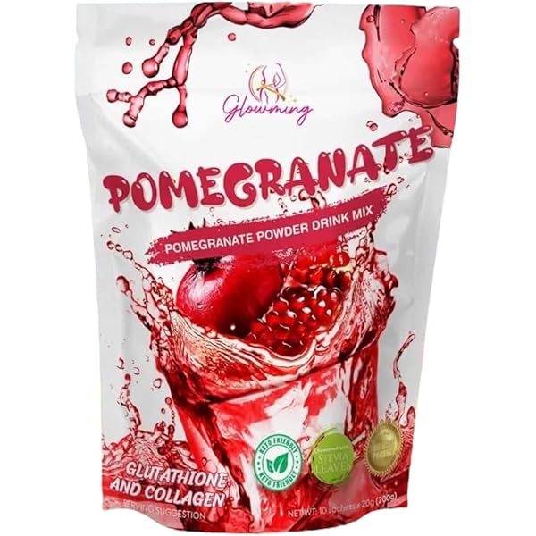 Glowming POMEGRANATE POWDER DRINK MIX GLUTATHIONE AND COLLAGEN