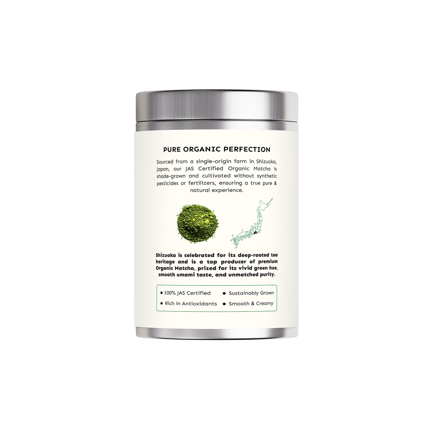 Trusavor Organic Matcha Green Tea Powder – Ceremonial Imperial Grade – 100% Pure Japanese Matcha, JAS Certified, Antioxidant-Rich, Smooth & Creamy – 50g Tin – Shade-Grown in Shizuoka, Japan