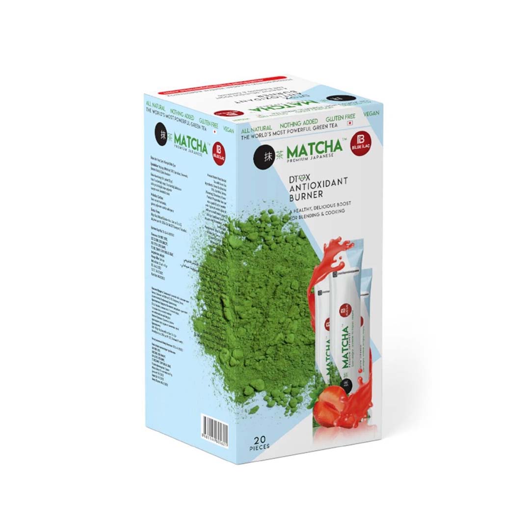 Matcha Detox Tea Premium Japanese Strawberry Flavored  Antioxidant Burner