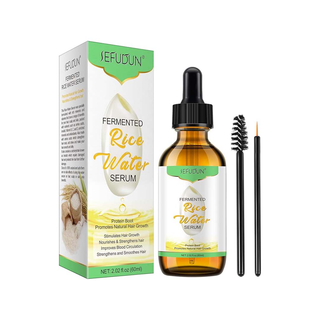 Rice Water for Hair Growth 2.02 fl.oz,Hair Growth Oil for Stronger, Thicker,Longer Hair, Hair Oil for Dry Damaged Hair and Growth, Natural Hair Moisturizer & Conditioner