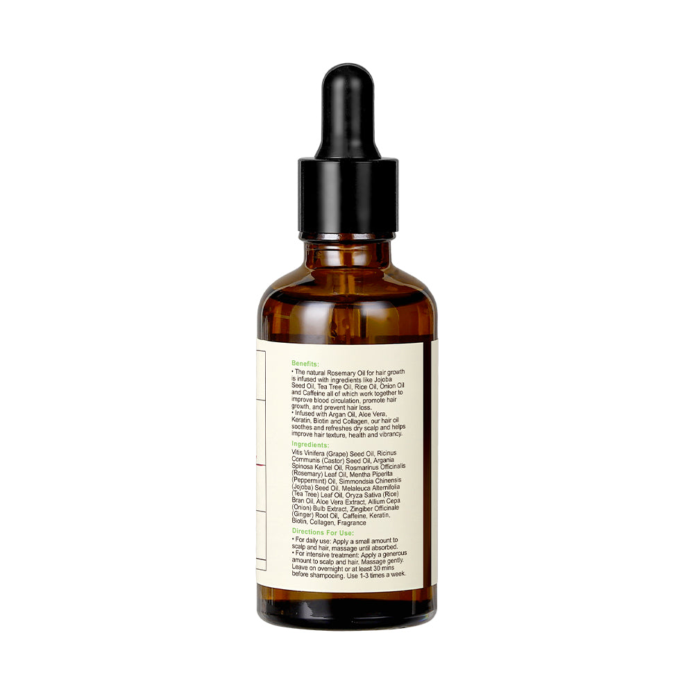 Trusavor Rosemary Hair Oil - 50ml 100% Natural &amp; Vegan | Strengthens Hair | Stimulates Growth