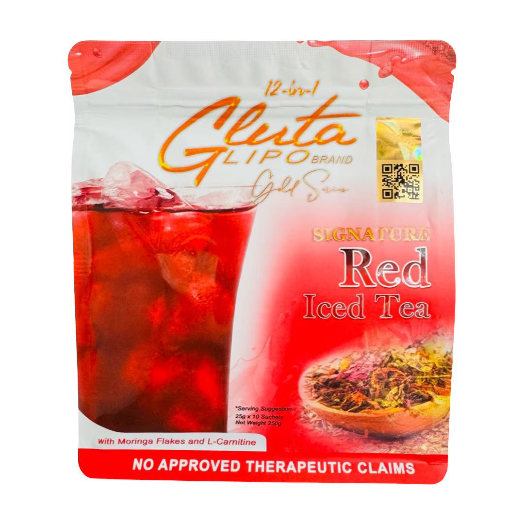 Glutalipo 12-in-1 Gold Series Drinks (Red Iced Tea)