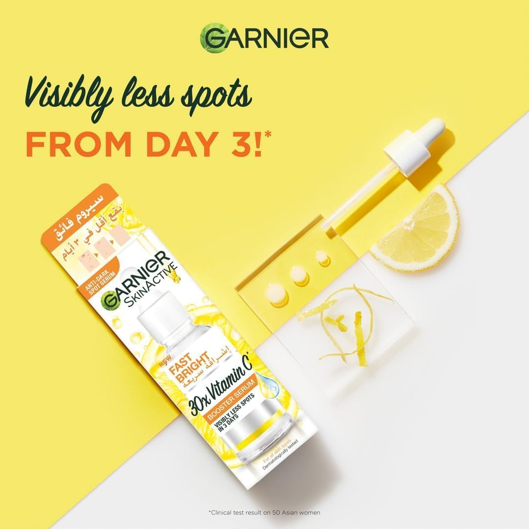 Garnier Skin Active Ultra Brightening Vitamin C Serum for Face Female