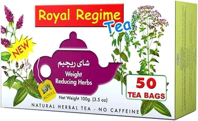 Royal Regime Herbal Tea – Weight Reducing Herbs – 50 Tea Bags – Caffeine-Free – 100g