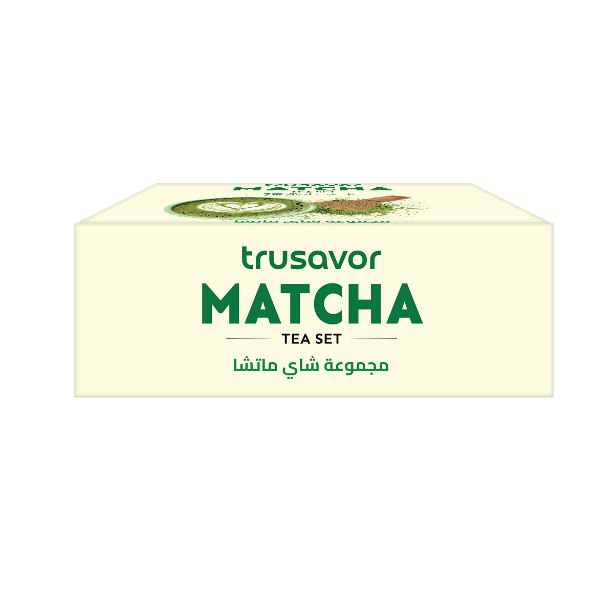 Trusavor Traditional Matcha Tea Set, Green Ceramic Bowl and Whisk, Complete Kit with Bamboo Tools for Hot and Iced Matcha Preparation