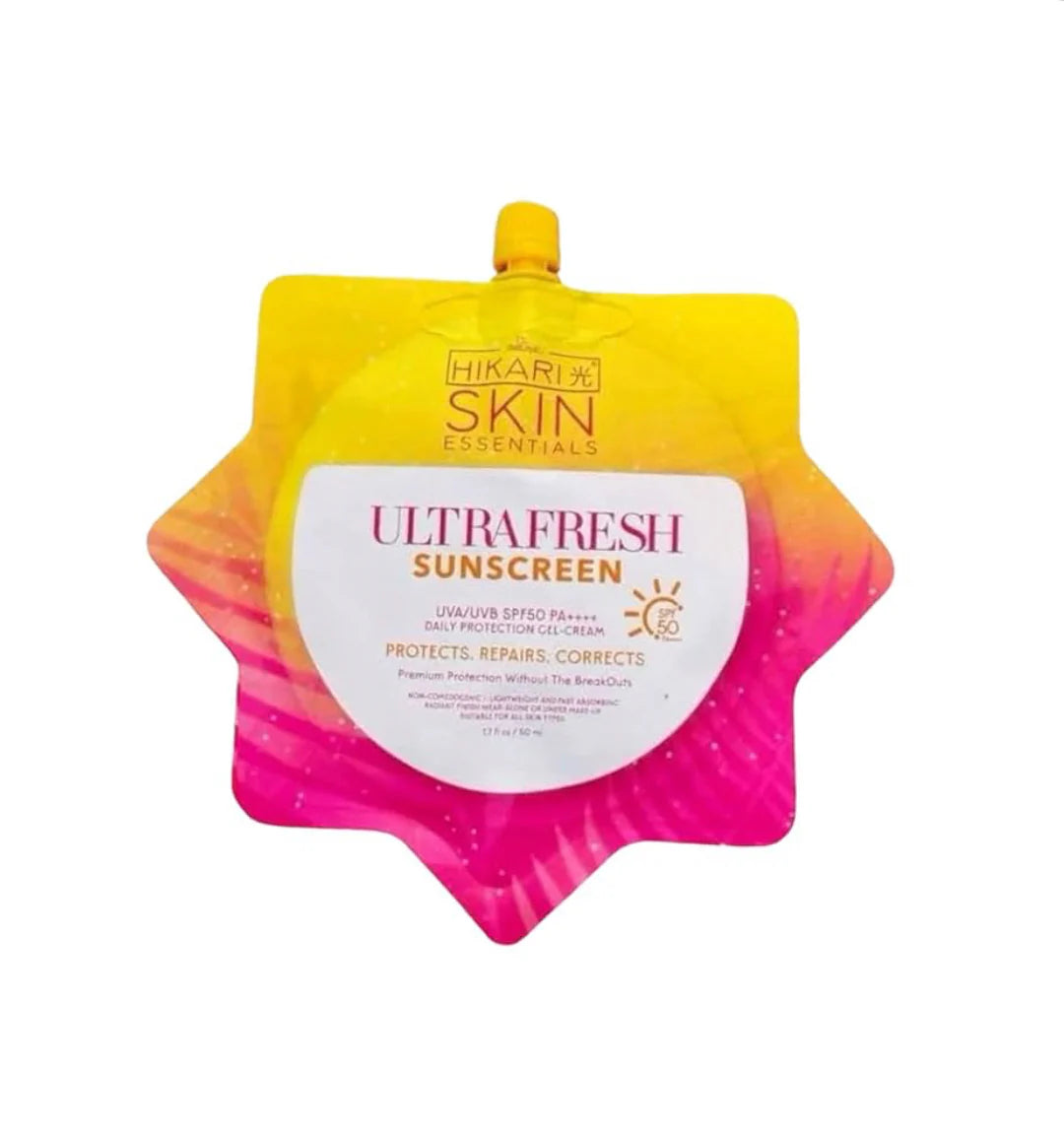 Hikari Ultra Fresh Sunscreen 50ml, Whitening Sun Block, Ultra White Sunscreen Gel-Cream SPF 50 UVA/UVB
