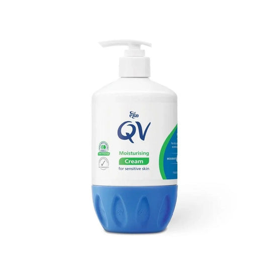 QV Moisturising Cream for Sensitive Skin – 500g Pump | Fragrance-Free | Dermatologist Recommended