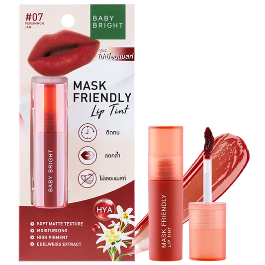 Baby Bright Mask Friendly Lip Tint #07 Persimmon Jam 2.5g
