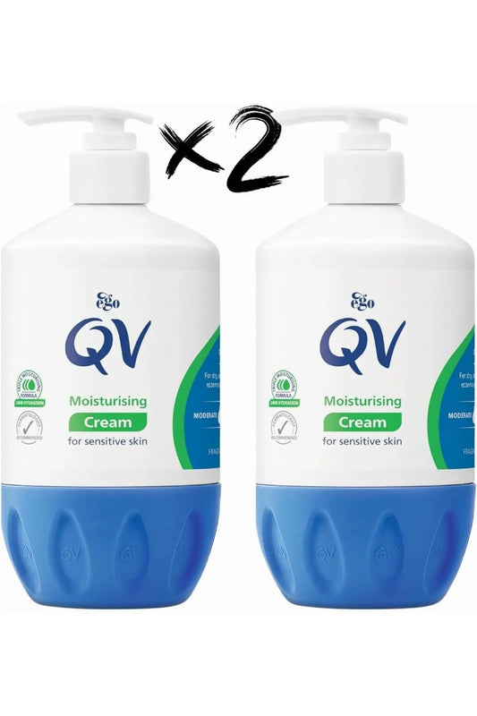 QV Moisturising Cream 500g × 2 | Fragrance-Free Hydration for Sensitive & Dry Skin”