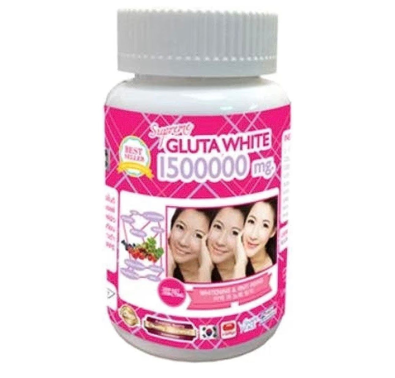 Supreme Gluta White Softgel 1500000 mg – Premium Glutathione with Collagen,