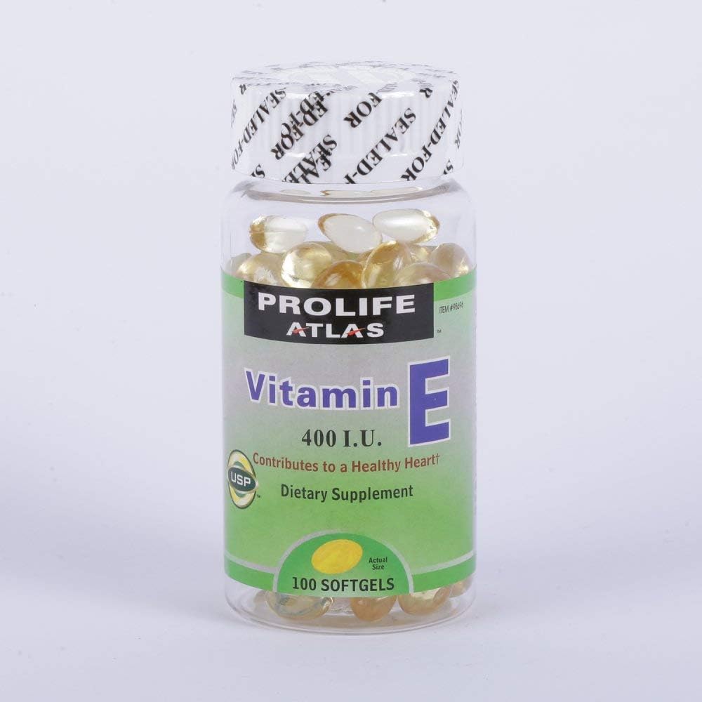 Prolife Atlas — Vitamin E 400 IU | 100 Softgels    High-potency Vitamin E softgels for daily antioxidant support