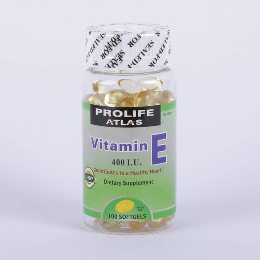 Prolife Atlas — Vitamin E 400 IU | 100 Softgels    High-potency Vitamin E softgels for daily antioxidant support