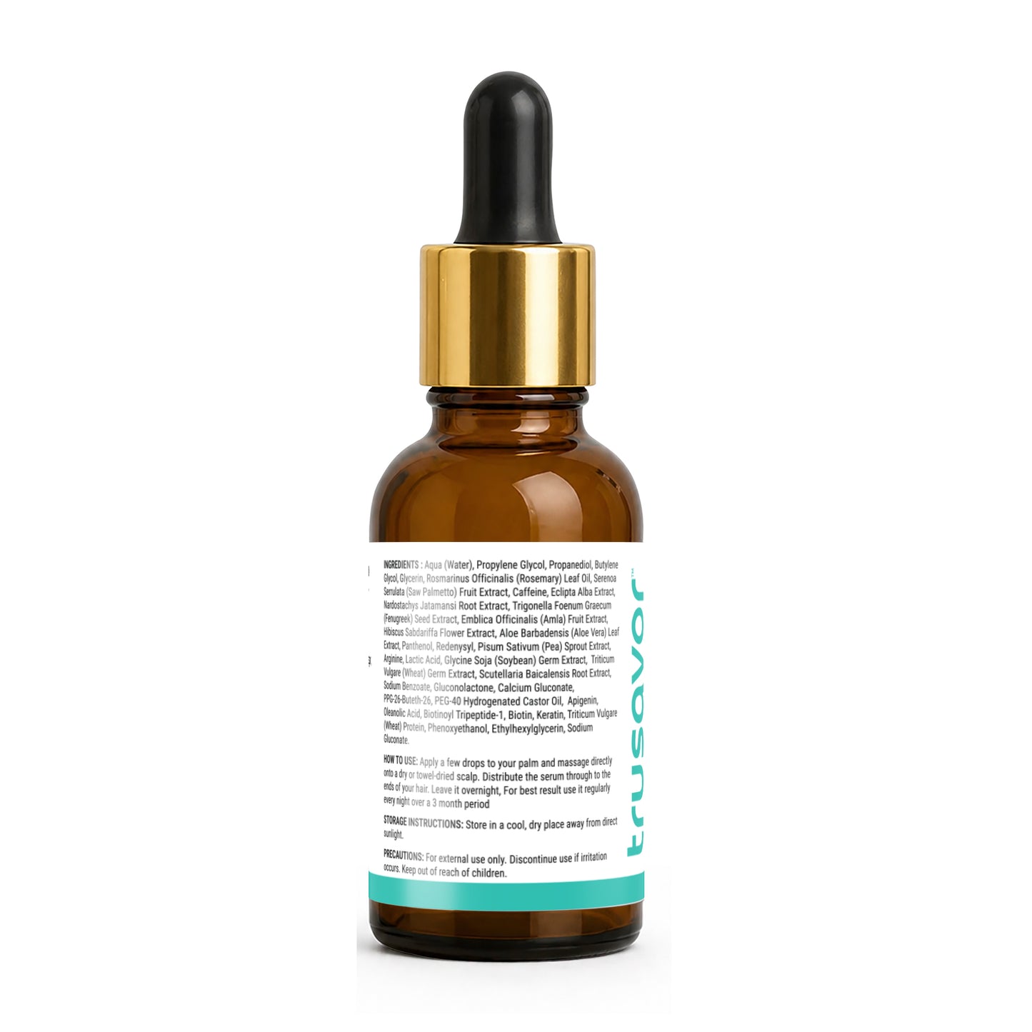 Trusavor Botanical Hair Growth Serum 30 ml | 4% Anagain, 3% Redensyl, 2% Baicapil, 2% Saw Palmetto & Biotin | Thicker & Stronger Hair | Prevents Hair Fall & Stimulates Follicles | For All Hair Types