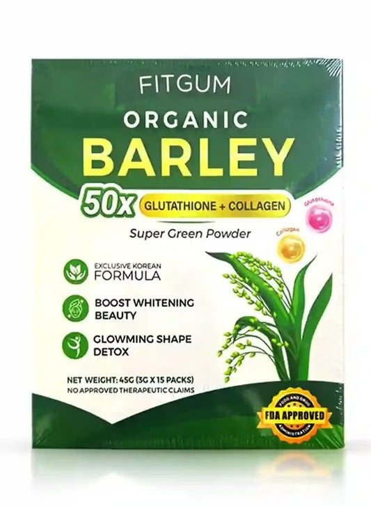 FitGum Organic Barley — Super Green Powder (Glutathione + Collagen)