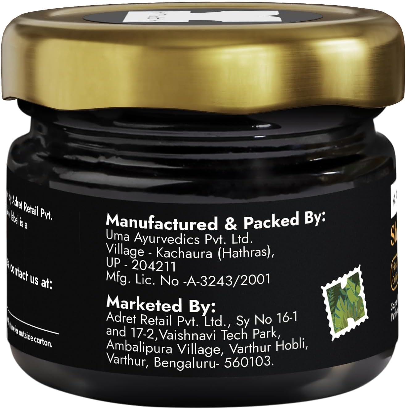 Shilajit Résine Himalayen Kapiva - 20g - Complément Alimentaire Naturel Bio